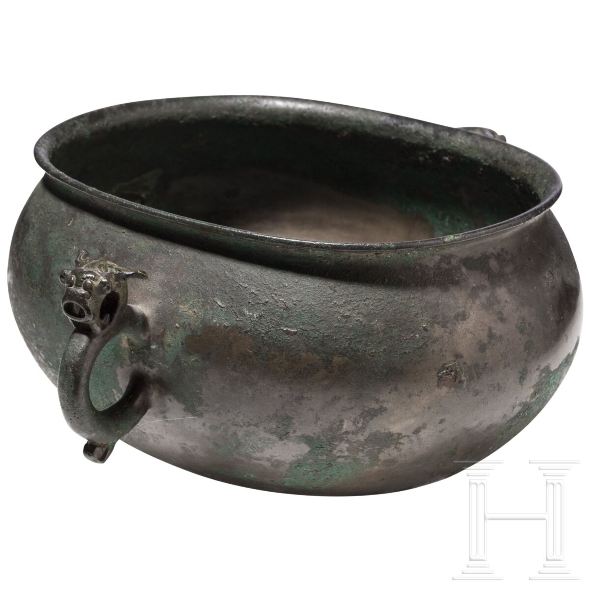 Rituelle bronzene Speiseschale (dui), China, Zeit der streitenden Reiche, 475 - 221 v. Chr.