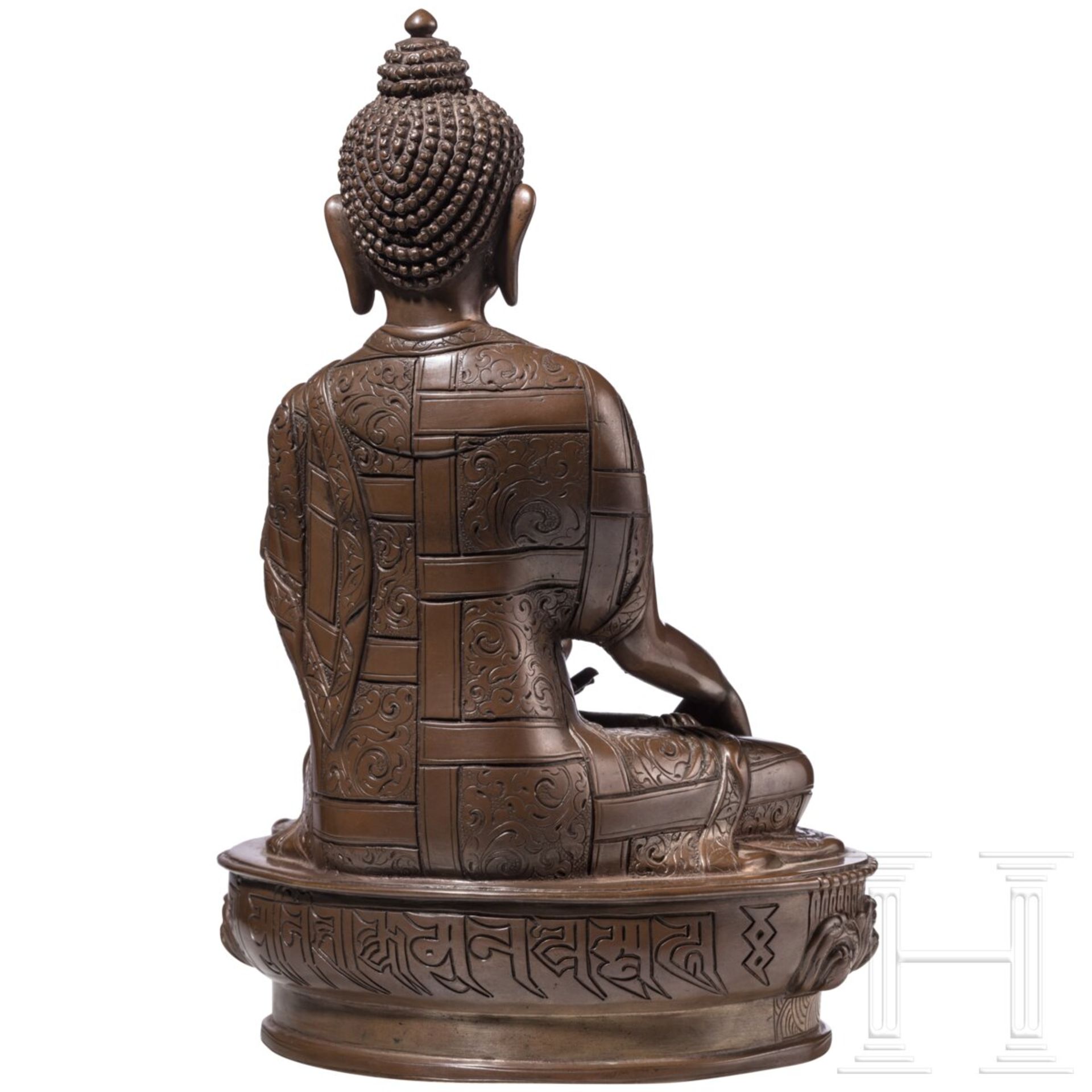 Bronze des thronenden Buddha, Nepal oder Tibet, um 1900 - Image 2 of 4