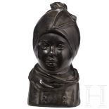 Just Andersen - Fanö-Mädchen aus Bronze nach Entwurf von Carl Emil Ruge, Dänemark, 1930er