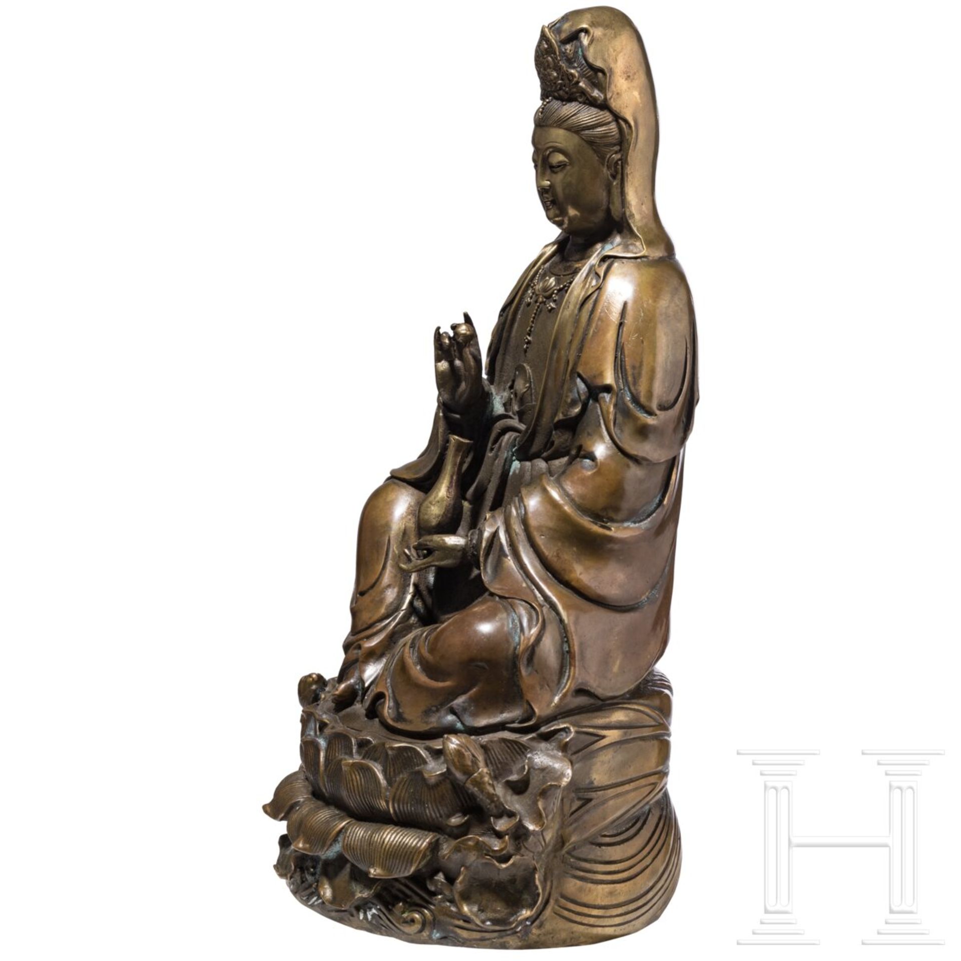 Bronze der Guanyin, China, 19. Jhdt. - Image 2 of 5