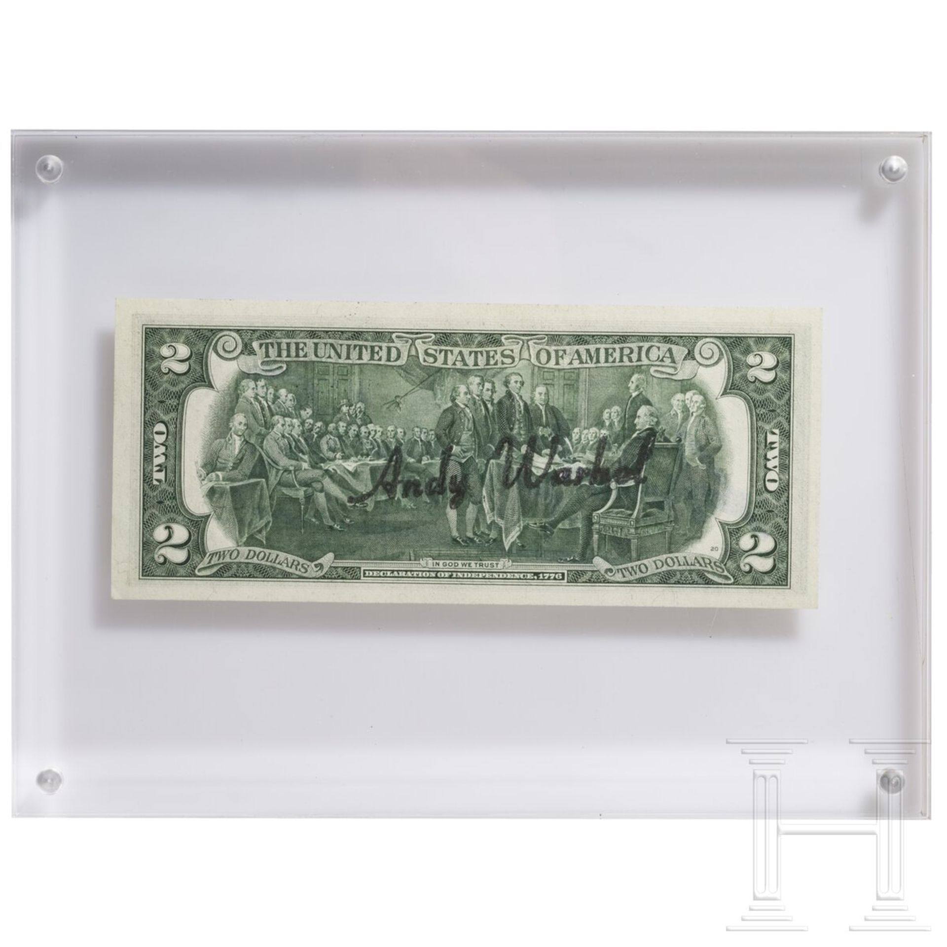Zwei-Dollar-Schein, signiert "Andy Warhol", 1976 - Image 2 of 3