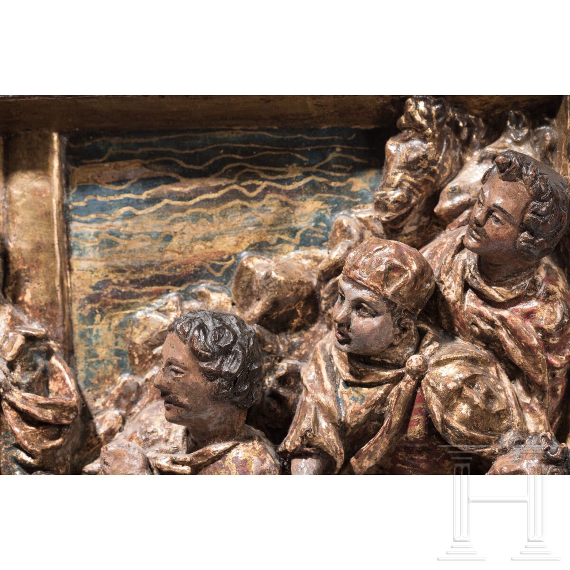 Relief "Die Anbetung der Könige" (Christi Geburt), Spanien, um 1620 - Bild 3 aus 4