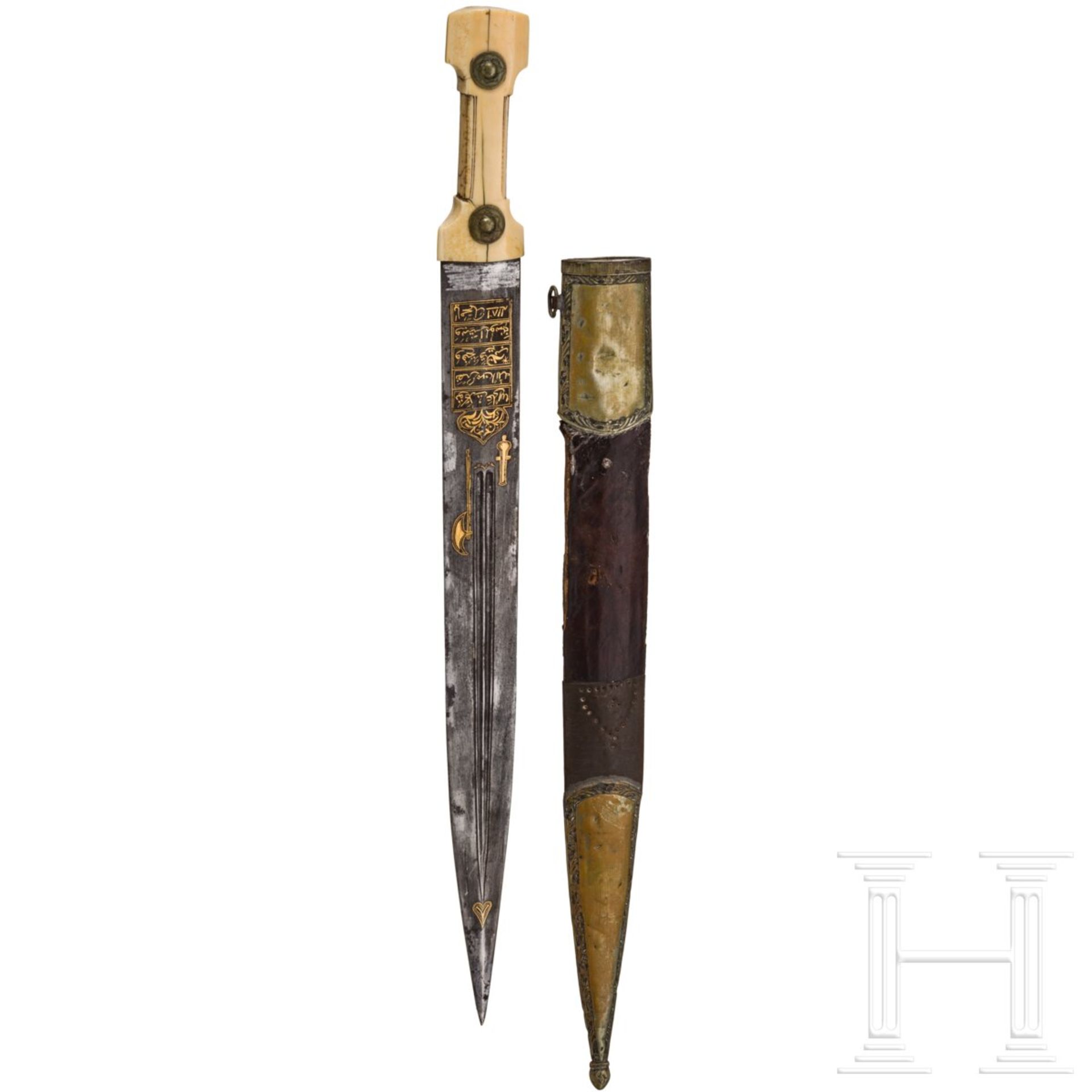 Seltener früher Kinzal, Georgien, die Klinge datiert 1772 Spitz ...