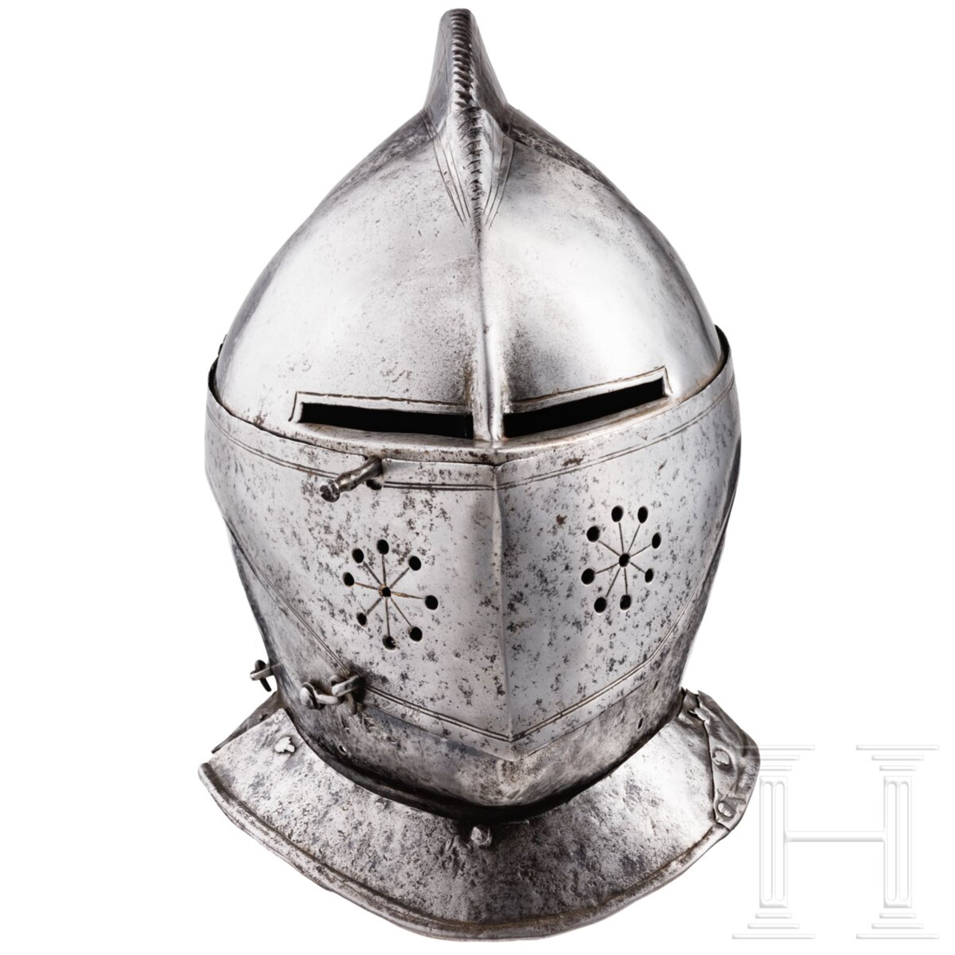 Geschlossener Kürassierhelm, Italien, um 1600 - Image 2 of 7