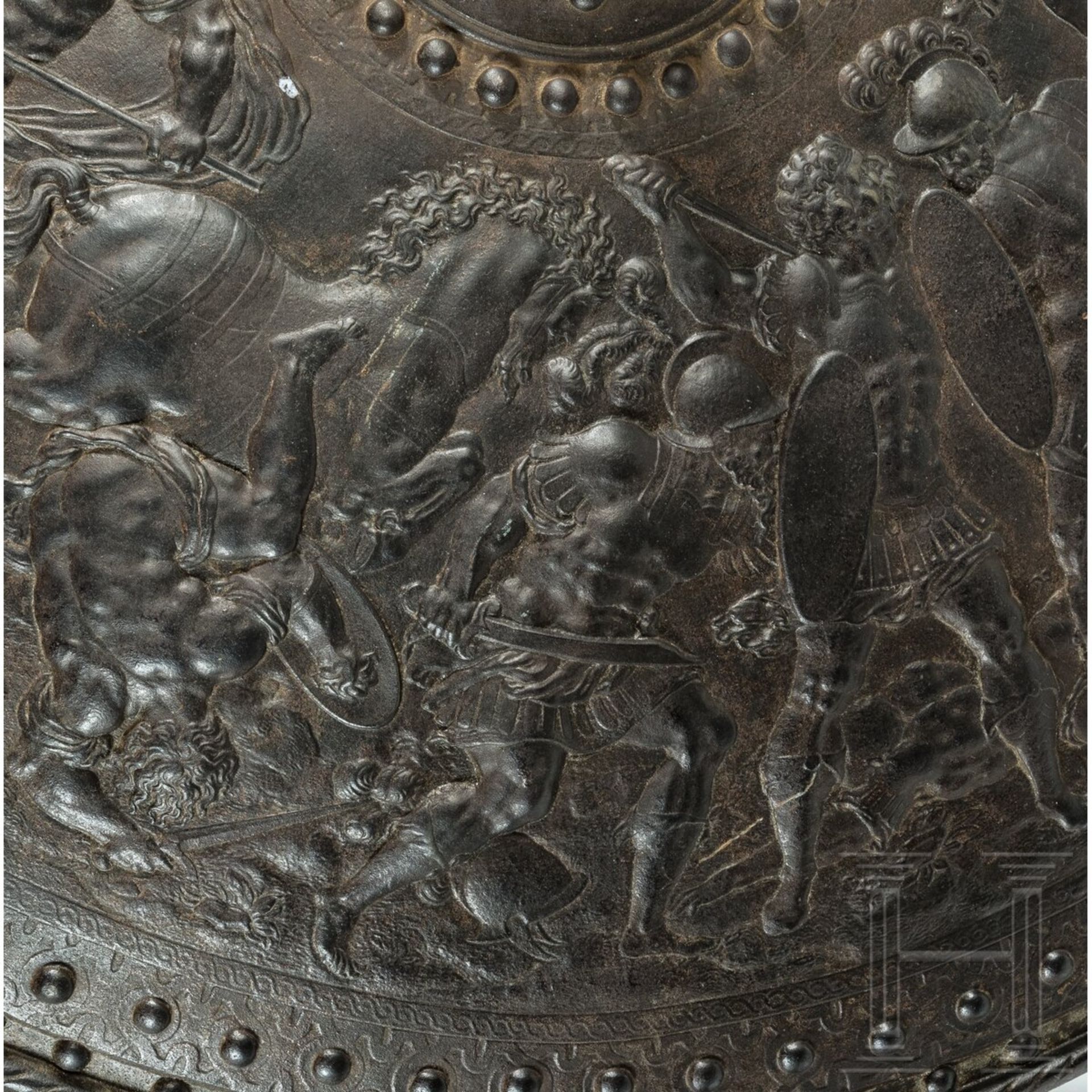 Eisenguss-Schild im Stil der Renaissance, deutsch, 19. Jhdt. - Image 4 of 5