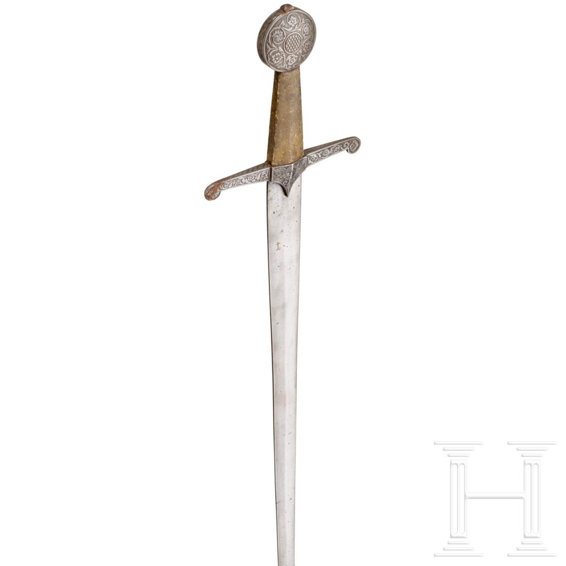 Eisengeschnittenes Schwert im Stil um 1450, Frankreich, um 1880 - Image 3 of 5