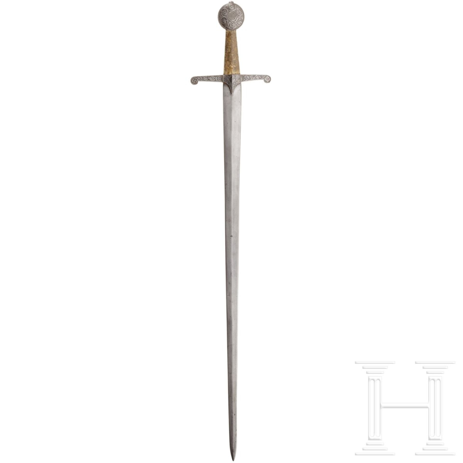 Eisengeschnittenes Schwert im Stil um 1450, Frankreich, um 1880 - Image 2 of 5