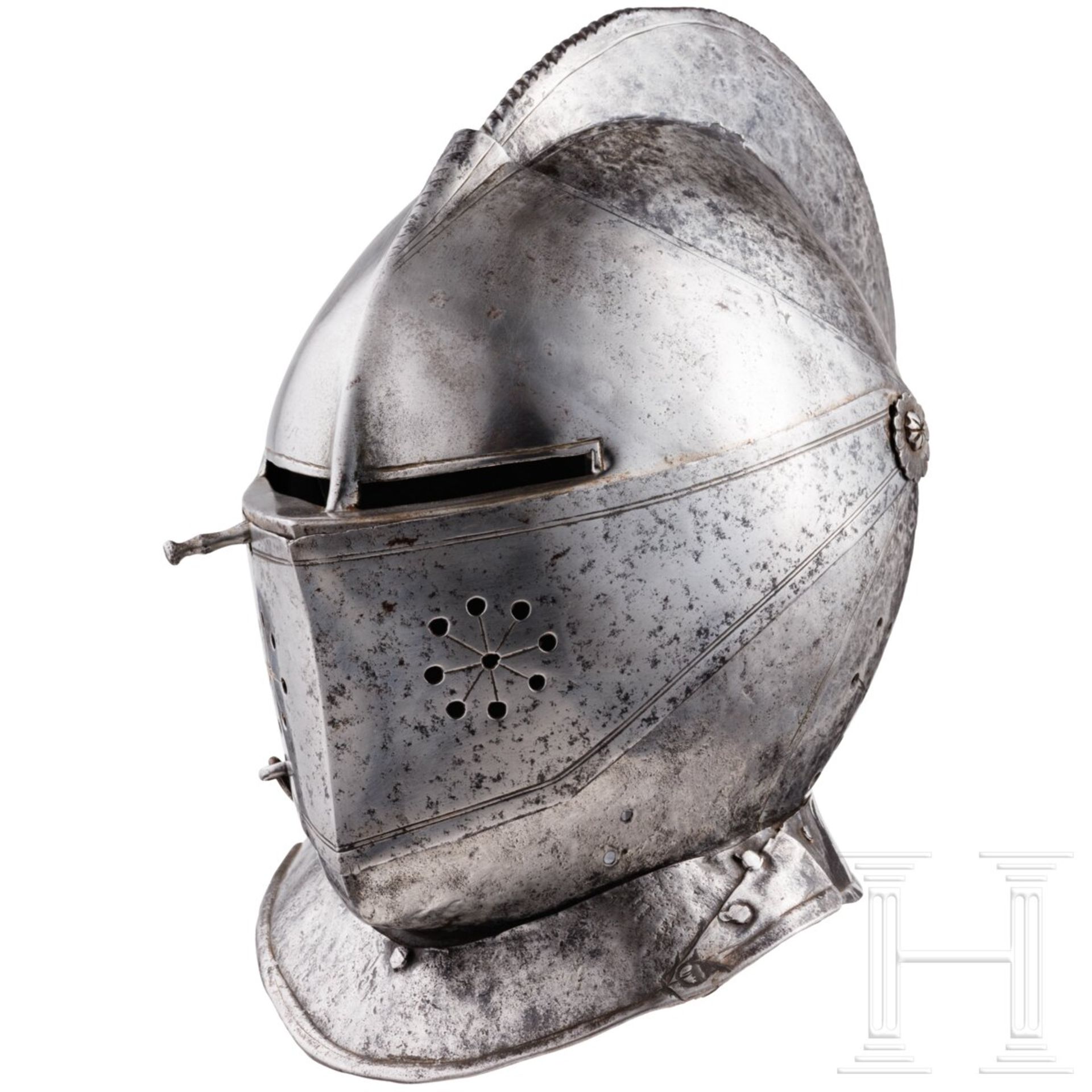 Geschlossener Kürassierhelm, Italien, um 1600