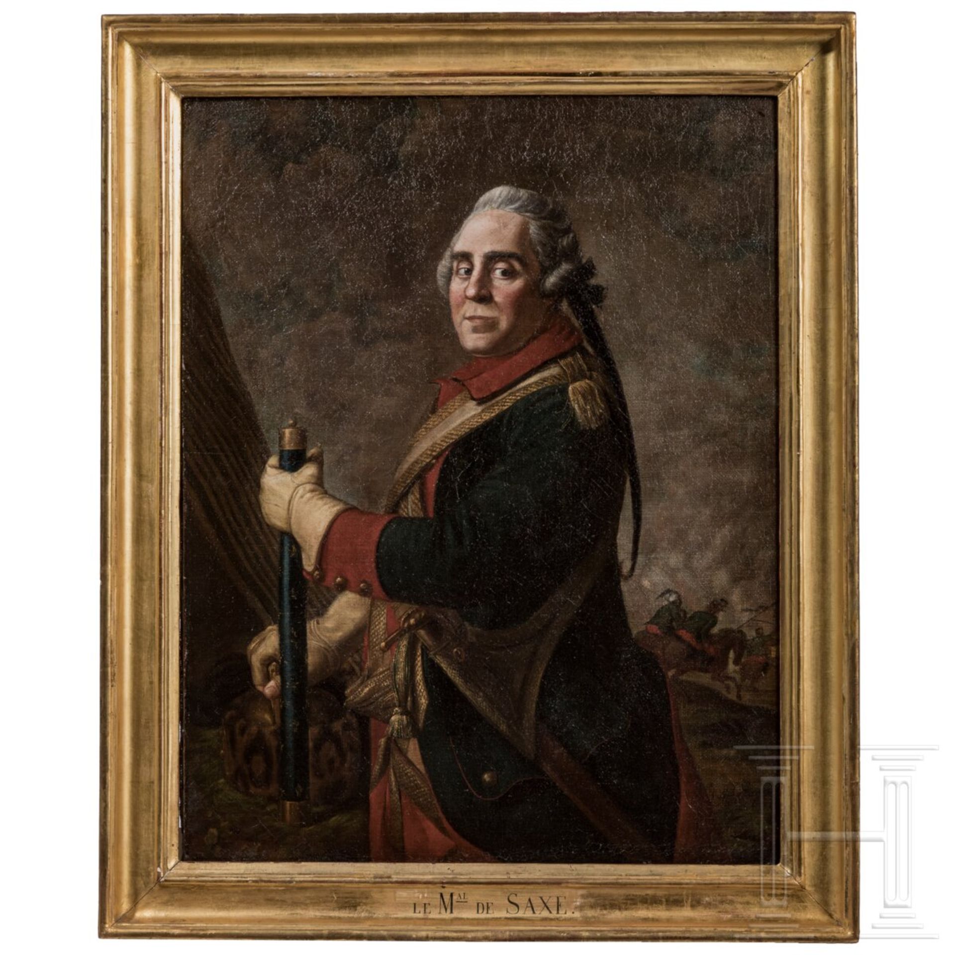 Marschall Moritz von Sachsen (1696 - 1750) - Portraitgemälde, 2. Hälfte 18. Jhdt.
