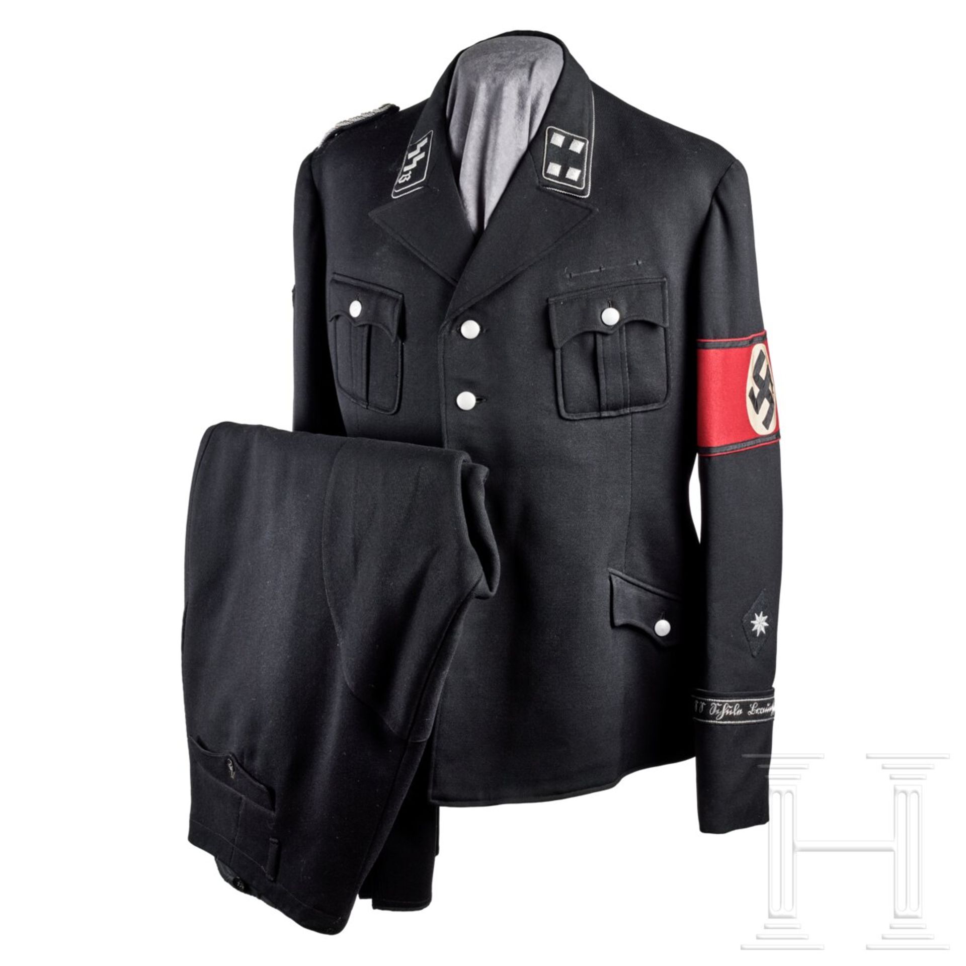 A Service Uniform for a Sturmbannführer of SS Junkerschule Braunschweig