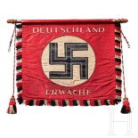 A “Deutschland Erwache” standard, tassels, and cross bar
