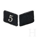 A Pair of Collar Tabs for an Anwärter of SS-Fuss-Standarte 5 "Trier" Enlisted