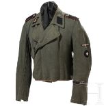 Bluse der feldgrauen Sonderbekleidung der Sturmartillerie eines Oberschützen der SS-Division "Hohens