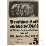 Wahlplakat der "Kampffront Schwarz-Weiß-Rot - Deutsches Volk entscheide Dich! Mit Hindenburg für ein