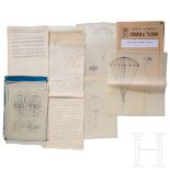 Caproni - Entwürfe einer Fallschirmmine, 1930er/40er Jahre