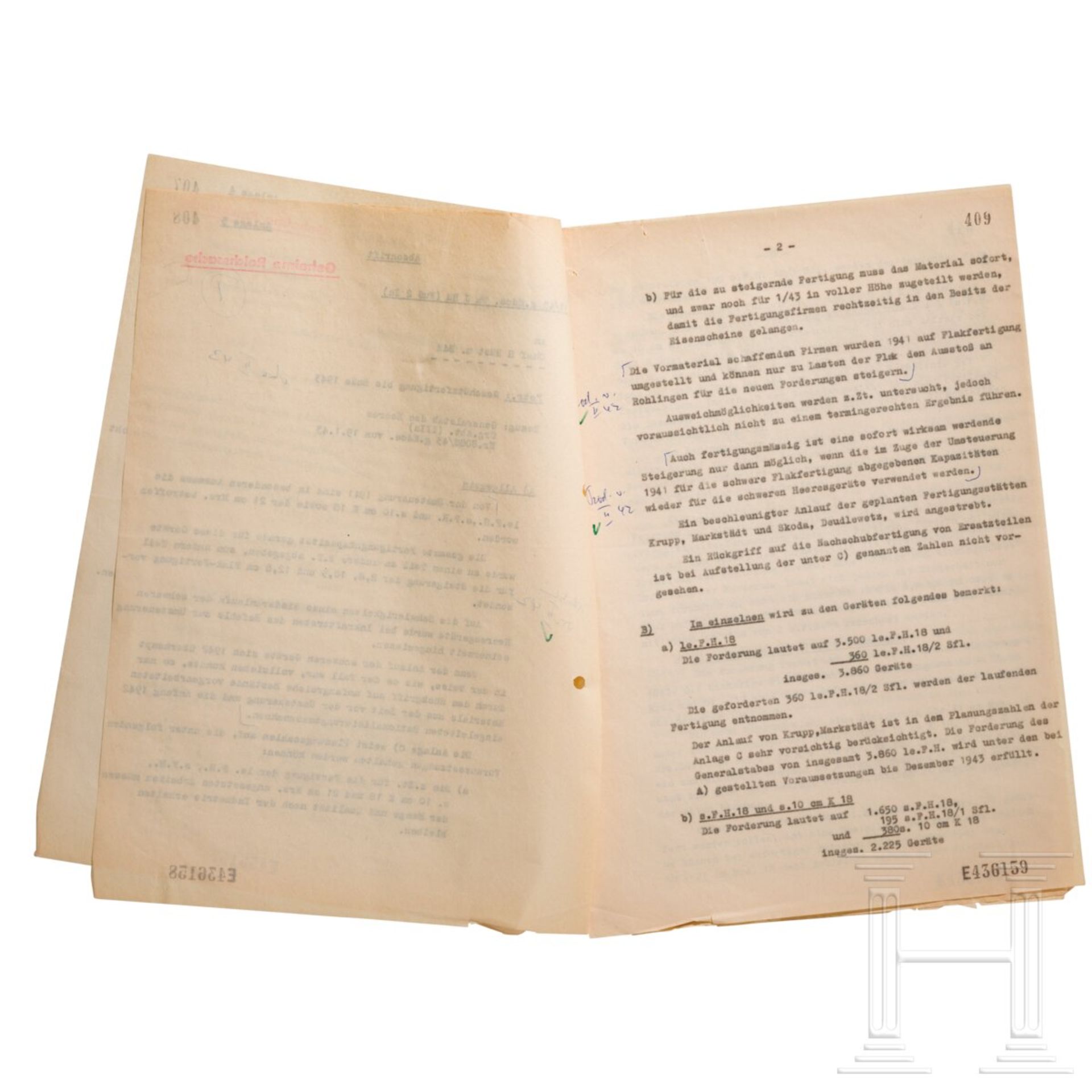 Albert Speer - sieben Schreiben an und von Speer, vom Generalstab und OKH, Franz Leitner und Heimo S - Image 9 of 12