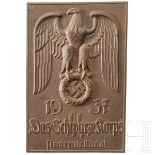 Porzellanmanufaktur Allach - Ehrenplakette "Für erfolgreiche Mitarbeit 1937 - Das Schwarze Korps"