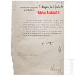 Adolf Hitler - Kreditermächtigung vom 5. Januar 1938 mit einer Erhöhung von 10 auf 13 Milliarden RM