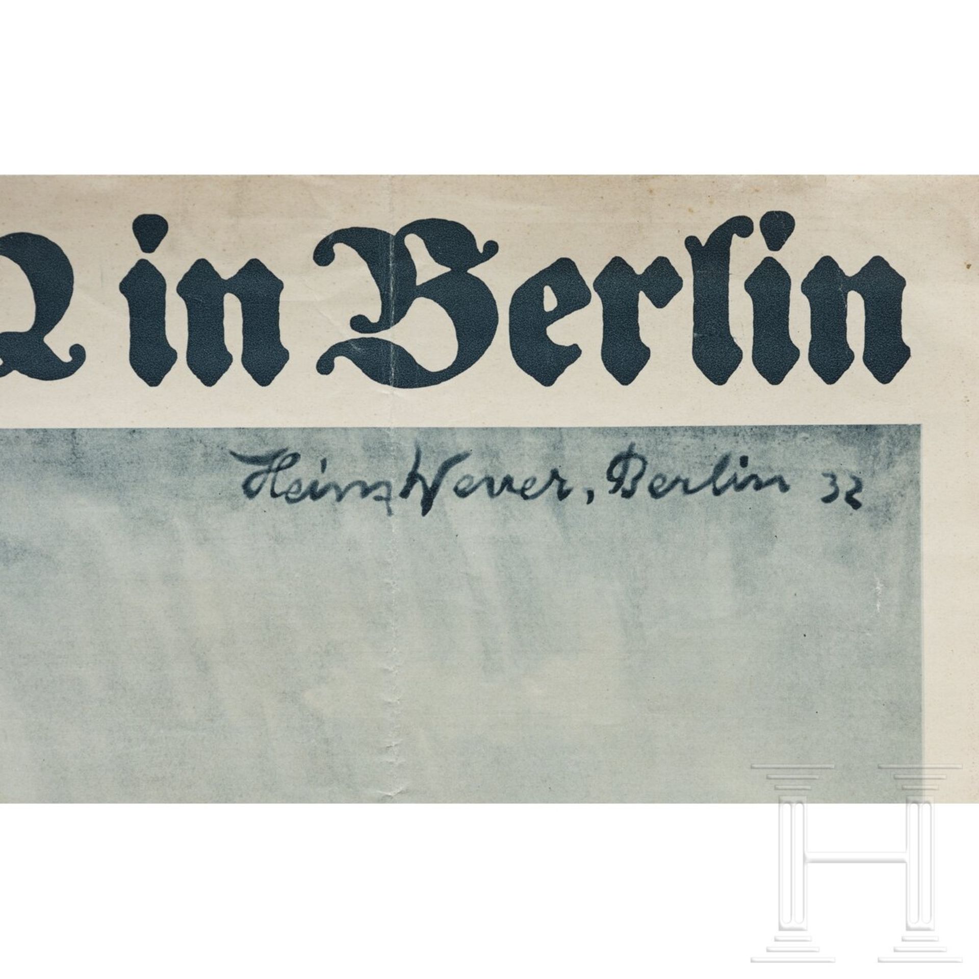 Werbeplakat "Der Stahlhelm - Bund der Frontsoldaten - 13. Reichsfrontsoldatentag - 03. und 04. Septe - Image 8 of 9