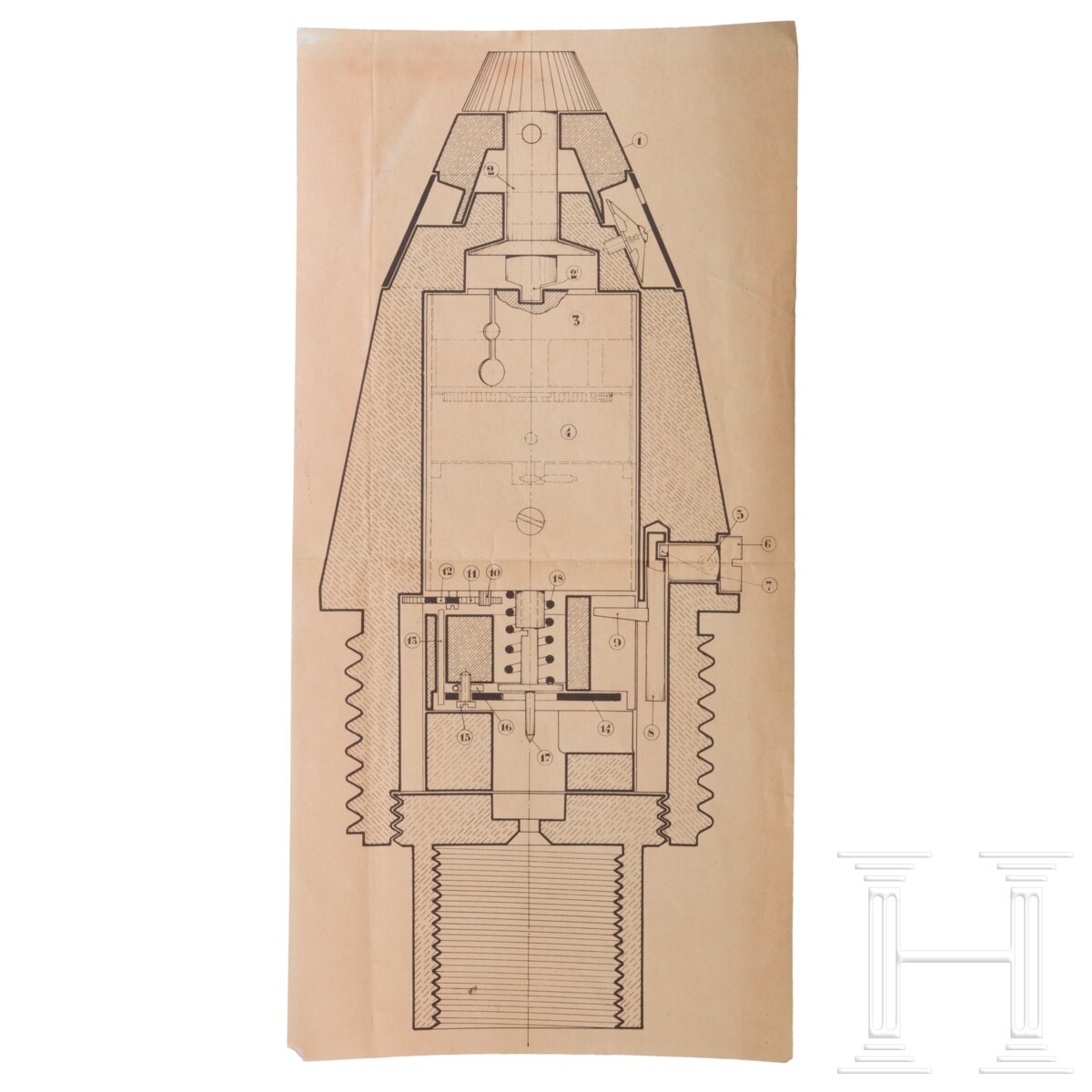 Caproni - Entwürfe von Fliegerbomben, 1930er/40er Jahre - Image 3 of 3
