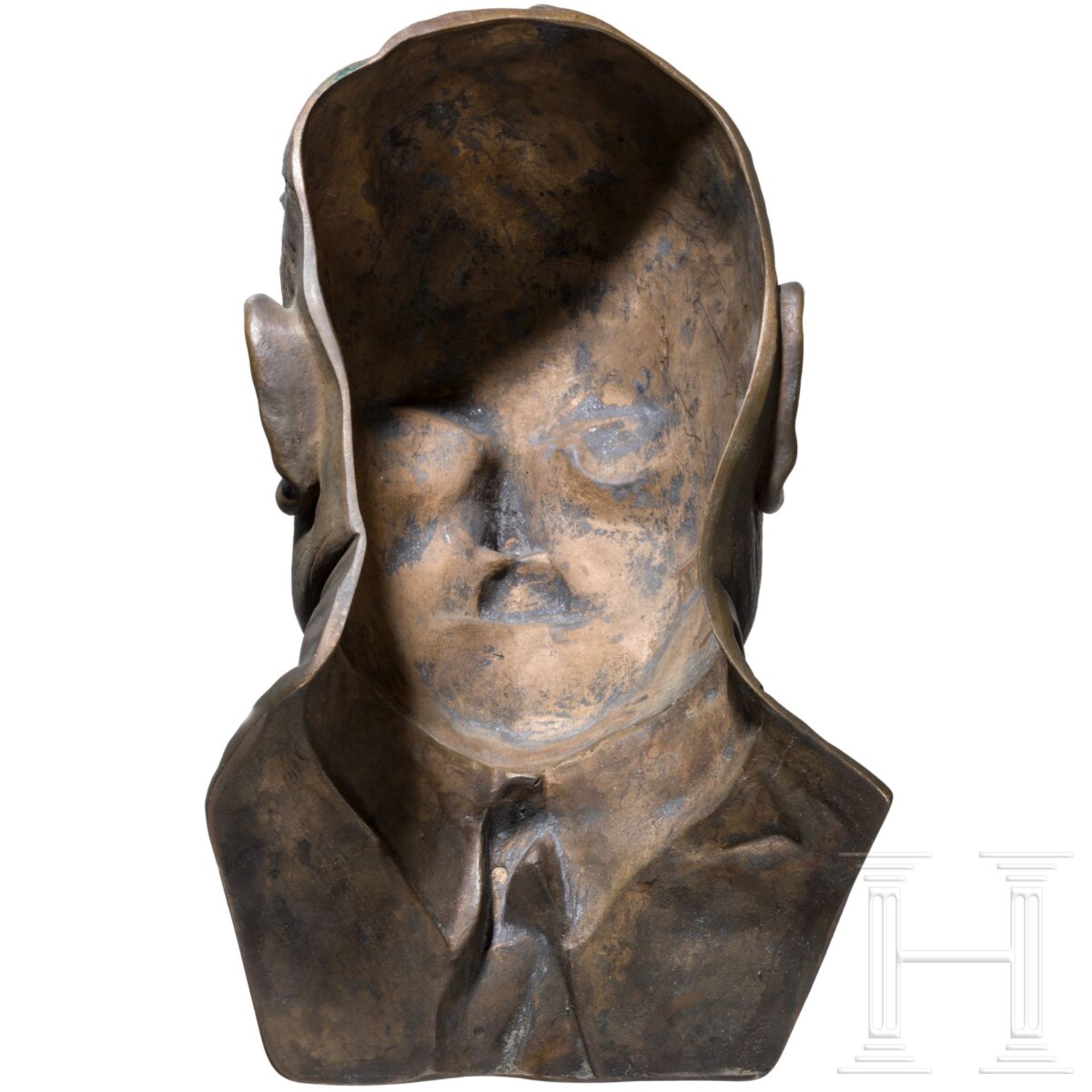 SS-Brigadeführer Julius Schreck - bronzene Totenmaske, 1936 - Bild 4 aus 5