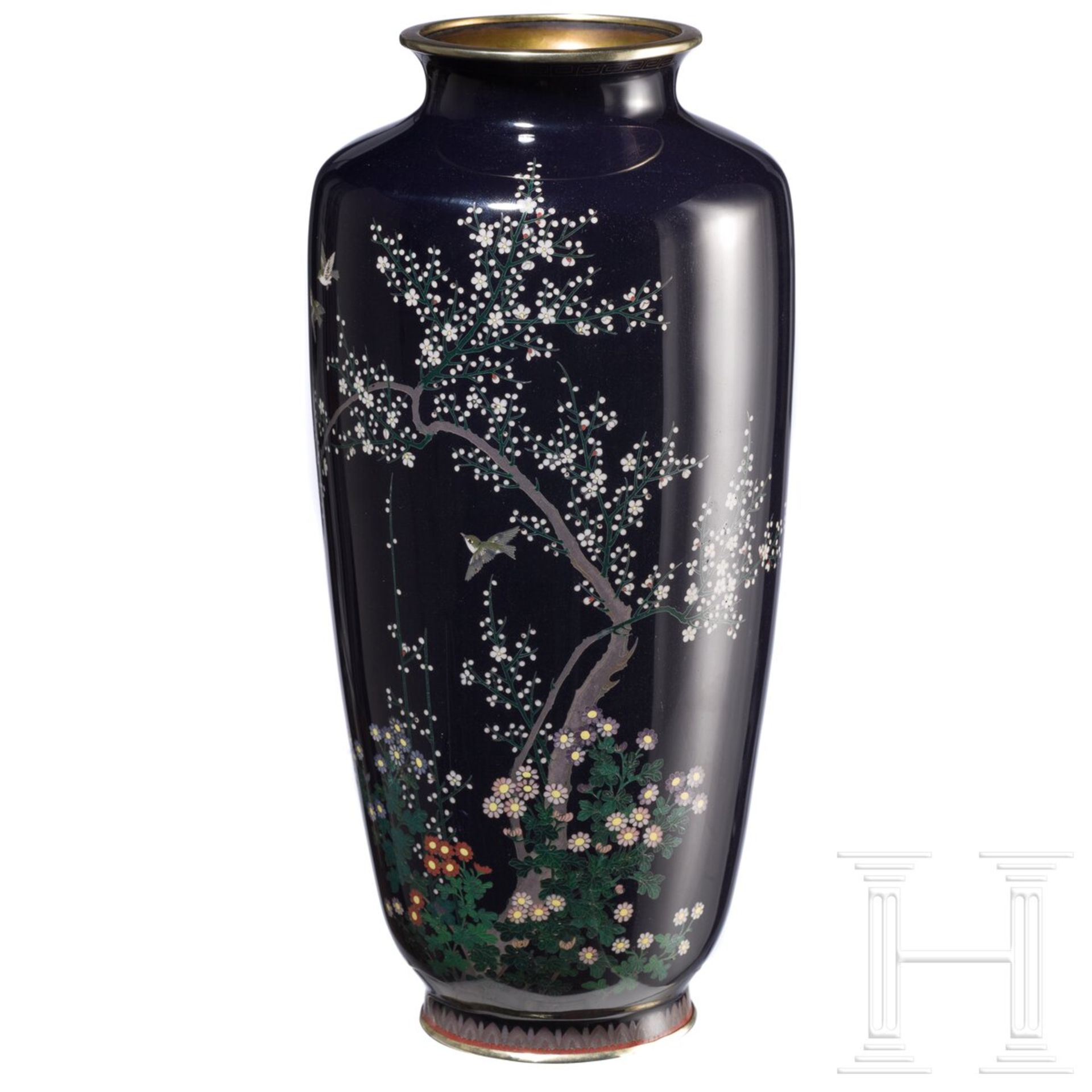 Cloisonné-Vase, Japan, Meiji-Zeit (1868 - 1912), um 1910