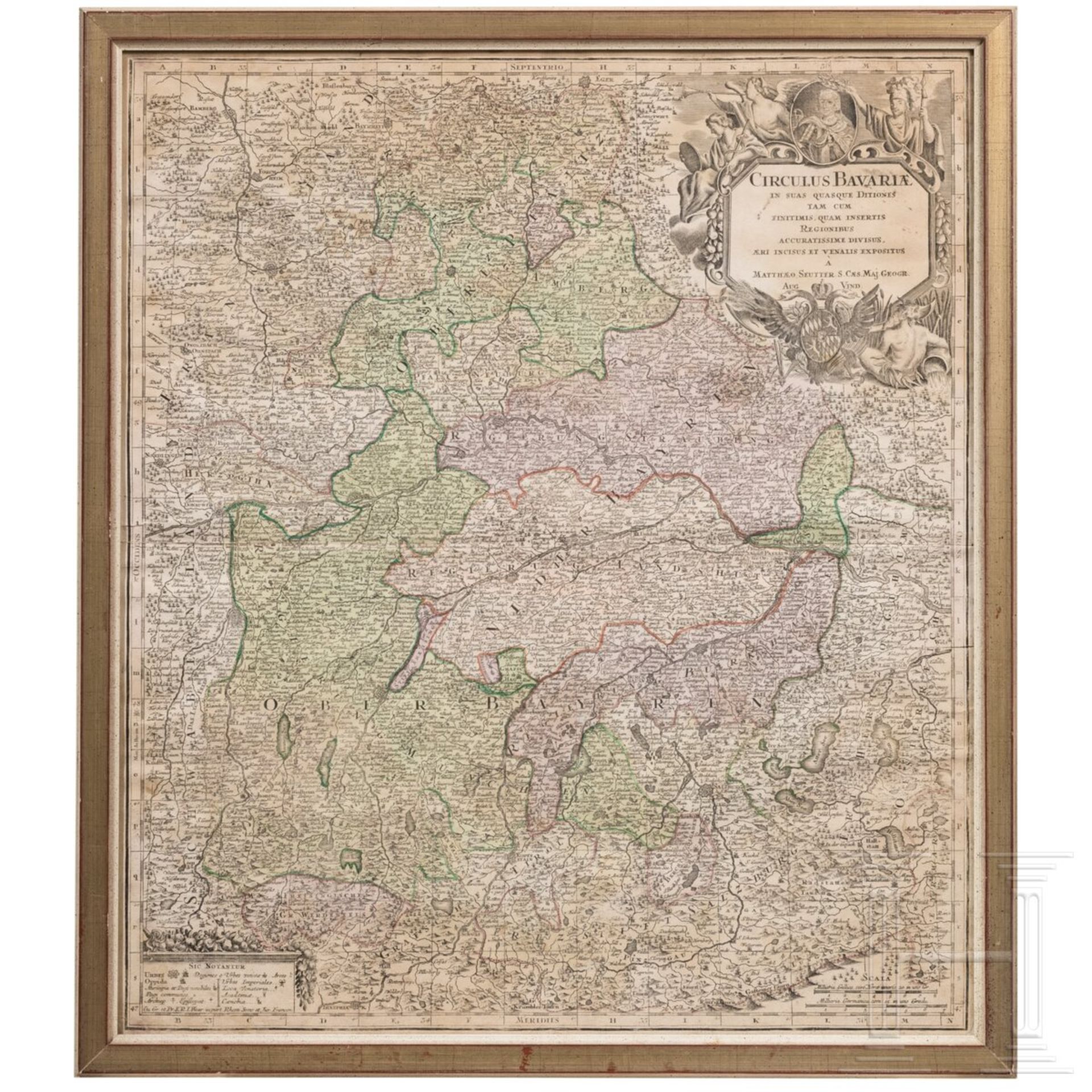 Zwei Landkarten von Bayern und Niederbayern, Augsburg/Nürnberg, 1. Hälfte 18. Jhdt. - Bild 4 aus 6