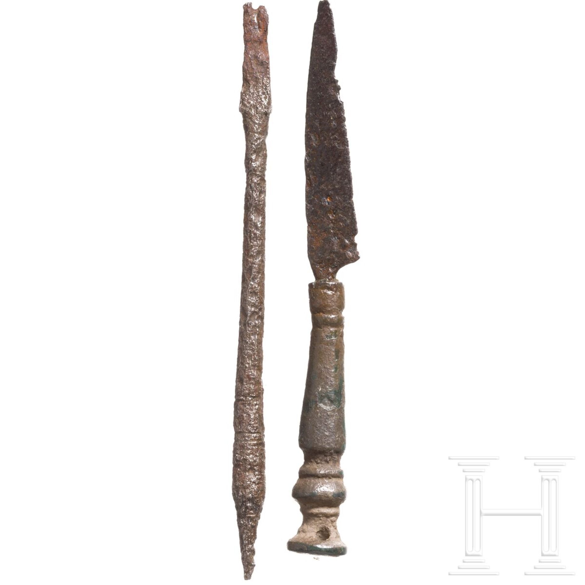 Griffel (Stilus) und Messer, römisch, 1. - 3. Jhdt. n. Chr. - Image 2 of 2