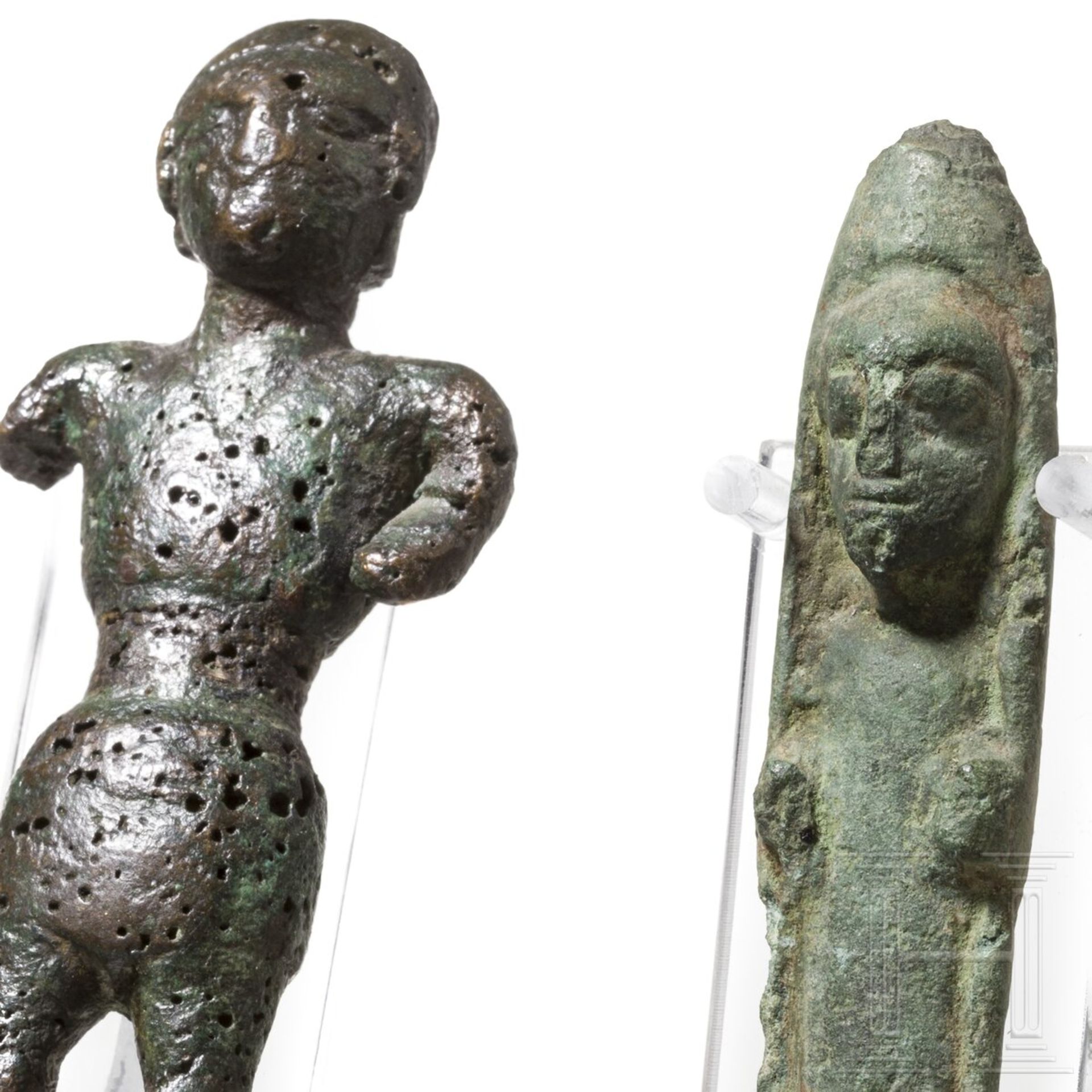 Zwei bronzene Votivstatuetten, iberisch, 4. - 2. Jhdt. v. Chr. - Bild 4 aus 4