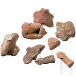 Acht Fragmente neolithischer Idole, Ton, nördliches Griechenland, 6. - 5. Jtsd. v. Chr.
