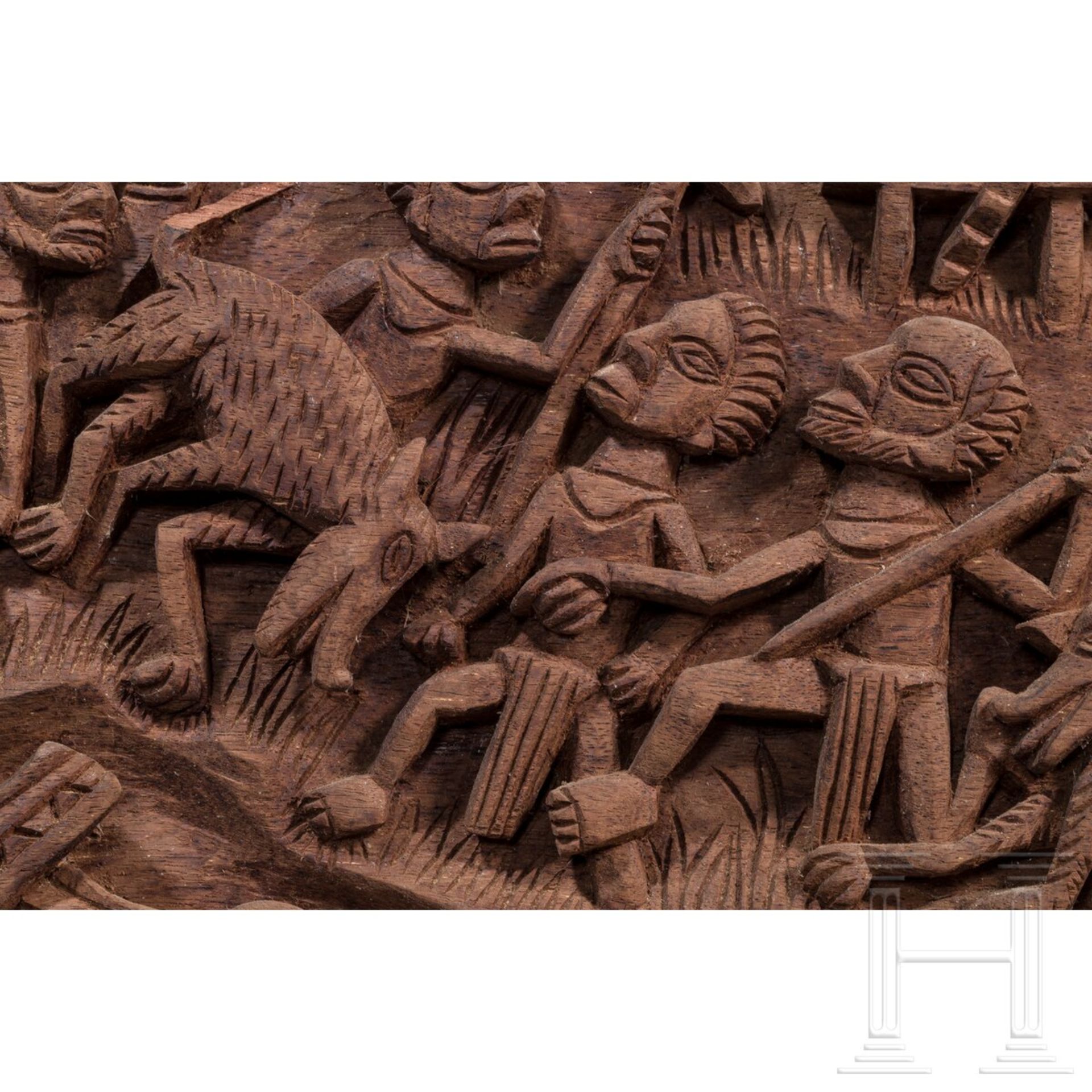 Beschnitztes Holzpaneel, Westafrika - Image 3 of 3