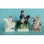 Two Staffordshire equestrian figures named Turpin and Princess, both circa 1880
