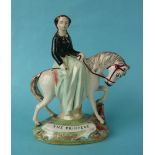 A Staffordshire equestrian figure entitled ‘The Princess’, probably circa 1892, 201mm