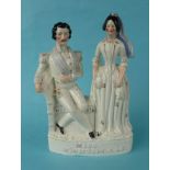 Staffordshire Pottery Figures & Groups: A good Staffordshire group depicting Florence Nightingale