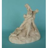 A Midsummer Night’s Dream: a Worcester parian group depicting Titania and Bottom in an embrace,