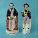 Prince Albert: a Staffordshire pottery figure depicted seated, circa 1841,