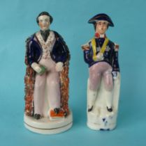 Prince Albert: a Staffordshire pottery figure depicted seated, circa 1841,