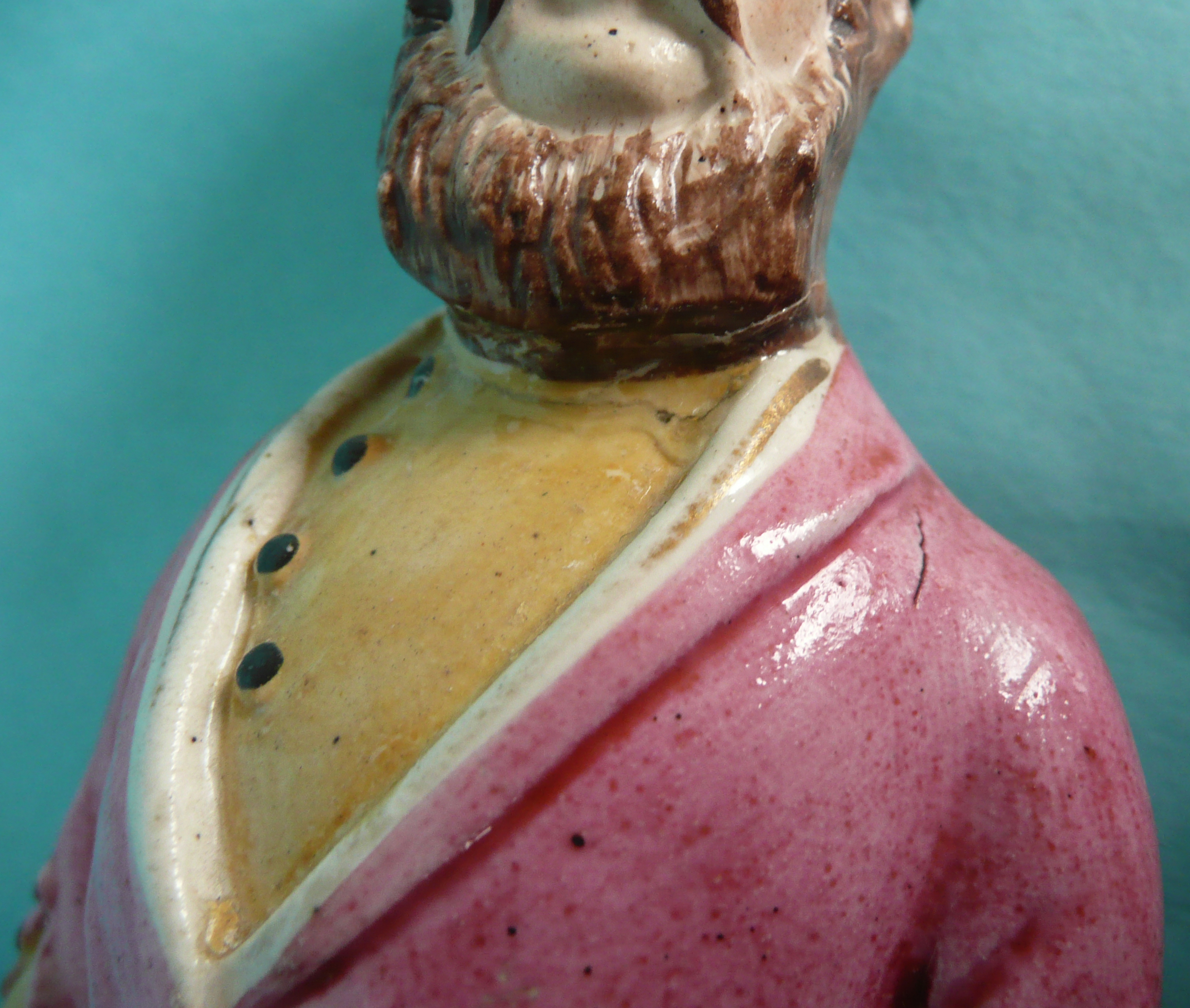 Louis Kossuth: a rare, well coloured and moulded Staffordshire figure, circa 1851, 272mm, - Image 4 of 5