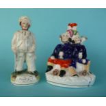 Falstaff: a good Staffordshire figure depicting James Henry Hackett playing the part