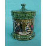 A malachite tobacco jar and cover: Passing the Pipe (404)