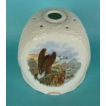 A rare porcelain lampshade by Royal Cauldon: The Buzzard (288) The Sea Eagle (289) and The Condor