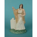 Lady Macbeth: a Staffordshire pottery figure depicted with dagger and holding a bowl