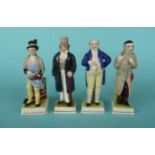 Four miniature Samson figures of Fagan, Mr Pickwick, Capt Cuttle and Sam Weller, 100mm (4)