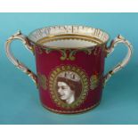 1953 Coronation: a Royal Albert loving cup, 130mm