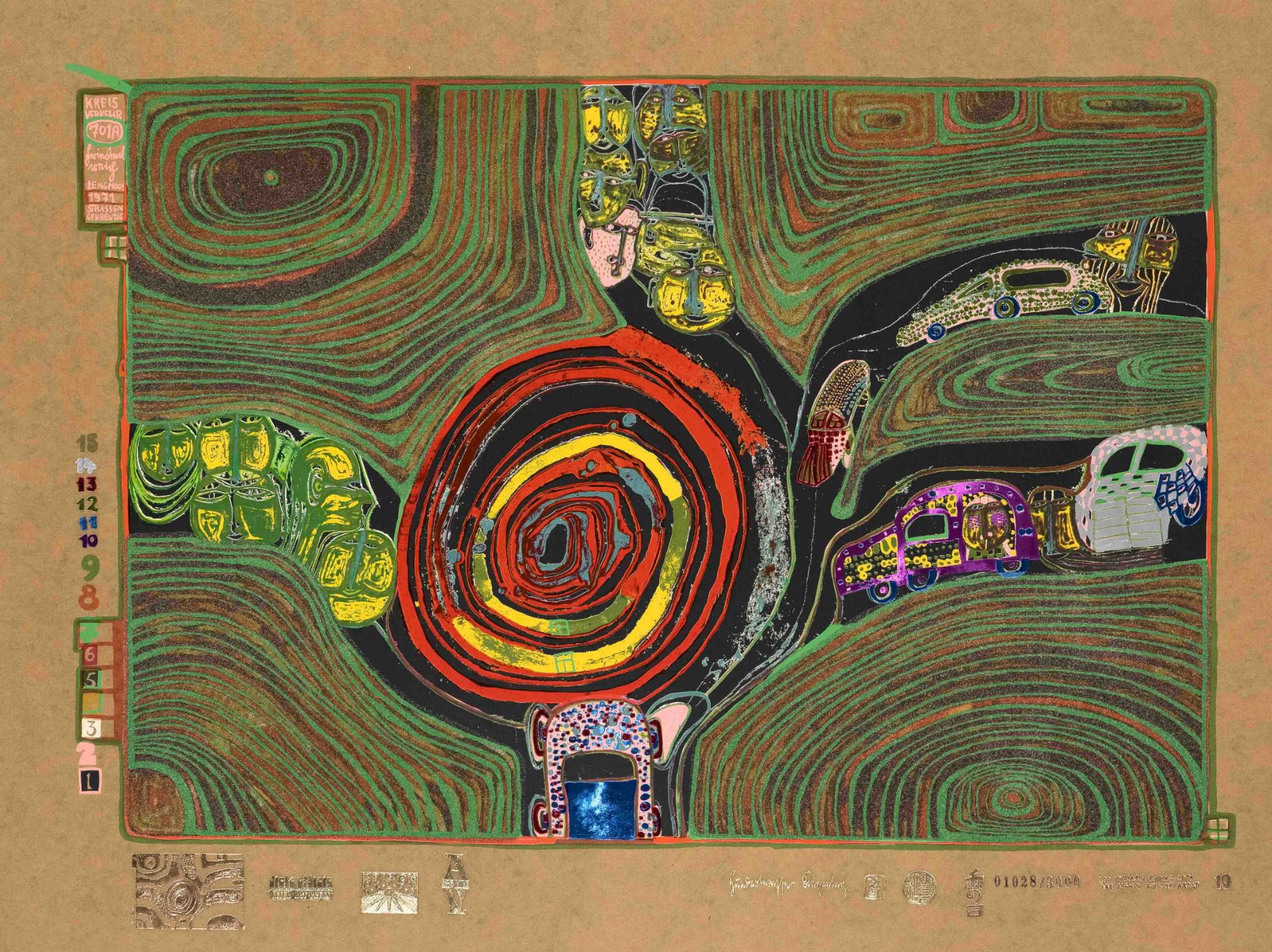 Hundertwasser, Friedensreich. 1928 Vienna - 2000 on board the Queen Elizabeth II off Brisbane.