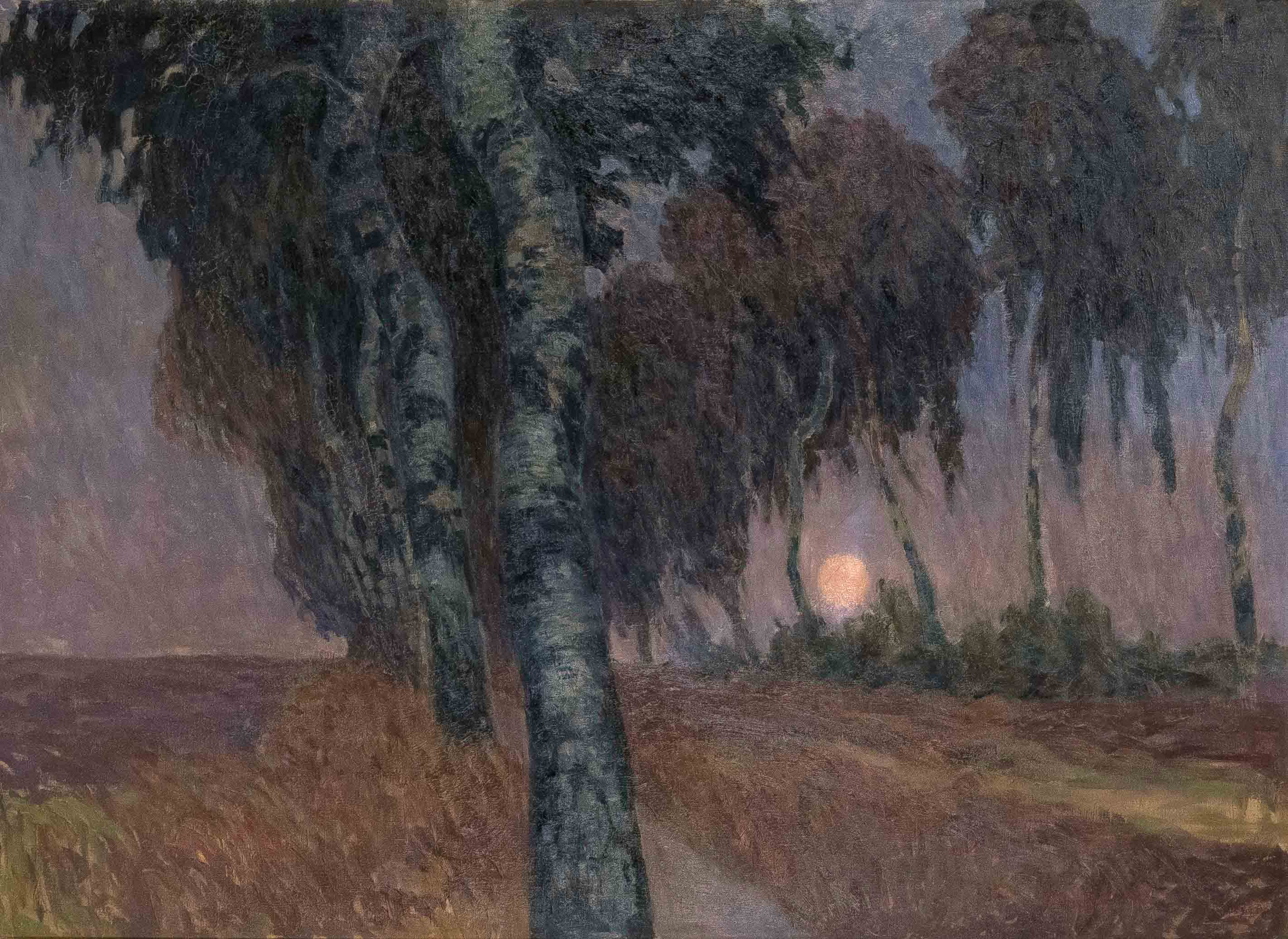 Kaule, Otto. 1870 Thiendorf - 1948 Bardowiek. Evening peace. Oil/canvas, signed lower right O.