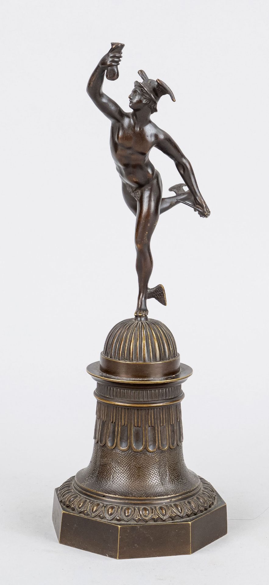 Sculptor end of the 19th century, Mercury, small figure after the model of Giovanni di Bologna (