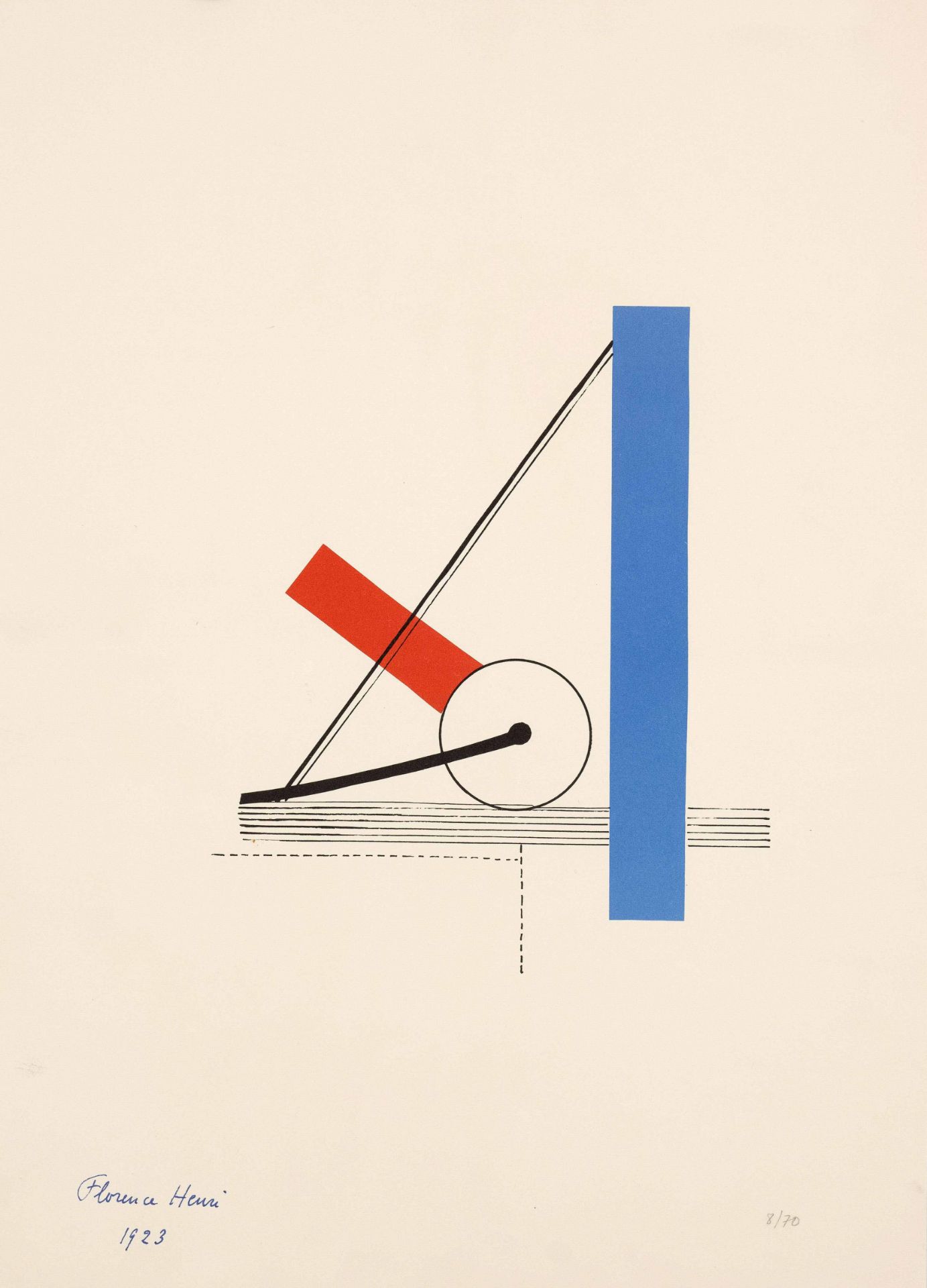Henri, Florence. 1893 New York - 1982 Compiègne. Untitled [Constructivist composition]. 1923.