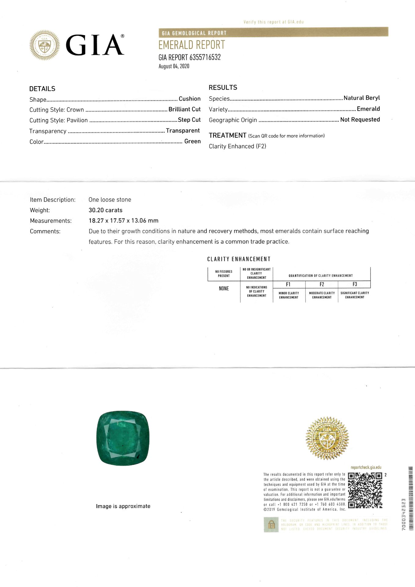 Smaragd-Brillant-Ring WG 700/0 - Bild 3 aus 3
