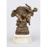 signed Helens, French sculptor end of the 19th century, figural centerpiece in the shape of two